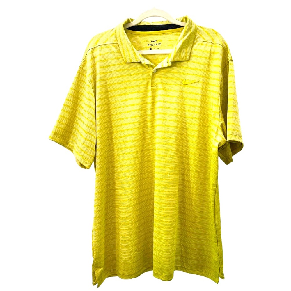 Nike Dri-Fit Men’s Yellow Short Sleeve Lightweight Performance Polo Shirt XXL